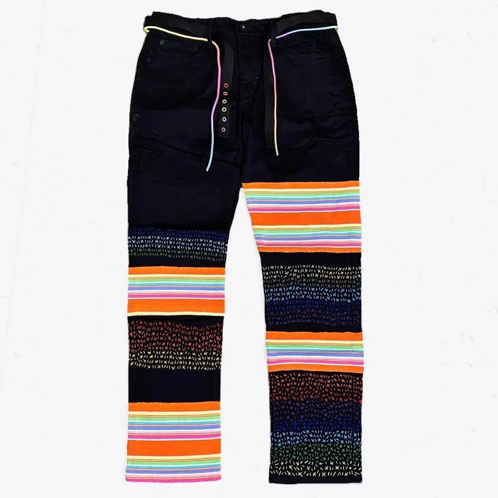 Rainbow Embroidered Denims 🔥 one of one